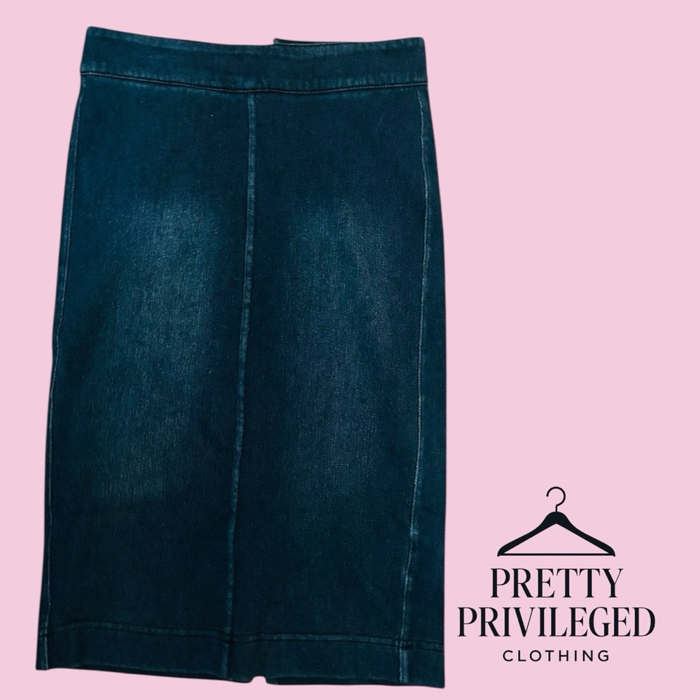 Dark Denim Pencil Skirt